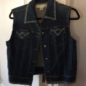 Beaded Denim Vest